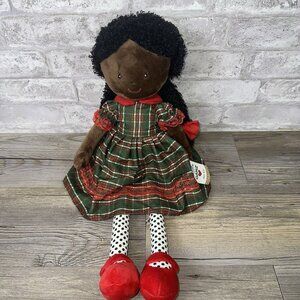 Ganz Caroline Rag Doll with Brown Skin and Black Curly Hair African-American
